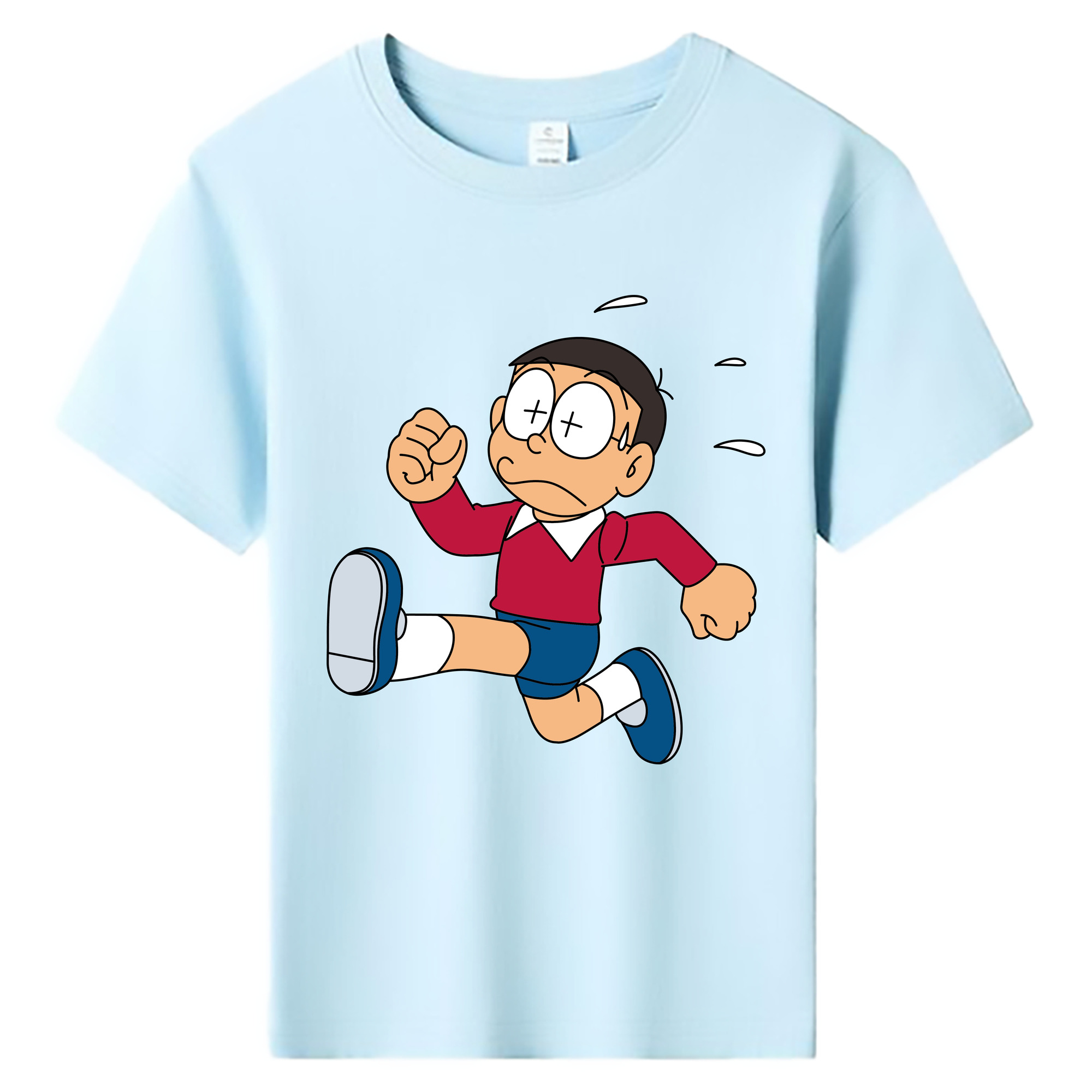 （画像用） ドラえもん 野比 のび太 Doraemon Nobita Nobi 綿100％キッズTシャツ（フロントプリント）